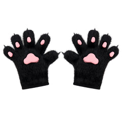 Guantes de pata de gato hechos a mano, de felpa, con almohadilla de carne y accesorios de palma de gato