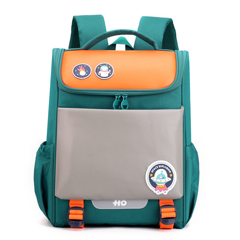 Sac à dos pour enfants du primaire avec bretelles rembourrées, léger, de couleur unie