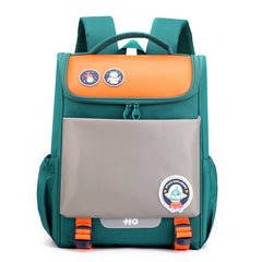 Sac à dos pour enfants du primaire avec bretelles rembourrées, léger, de couleur unie