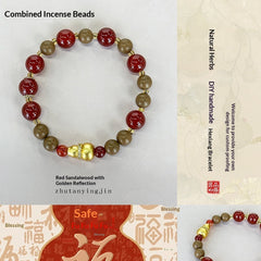 Natural Herbal Incense Bead Bracelet Versatile High-end And Vintage-style
