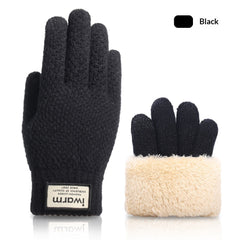 Gants tactiles d'automne et d'hiver pour hommes, doublés de polaire