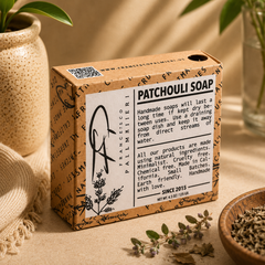 Patchouli Soap Bar natural handmade soap bar packaging