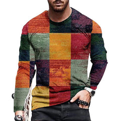 T-shirt homme à col rond avec imprimé numérique 3D, style tendance