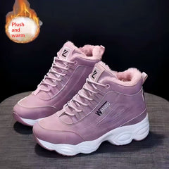 Womens Casual Versatile Height-increasing Warm Snow Boots