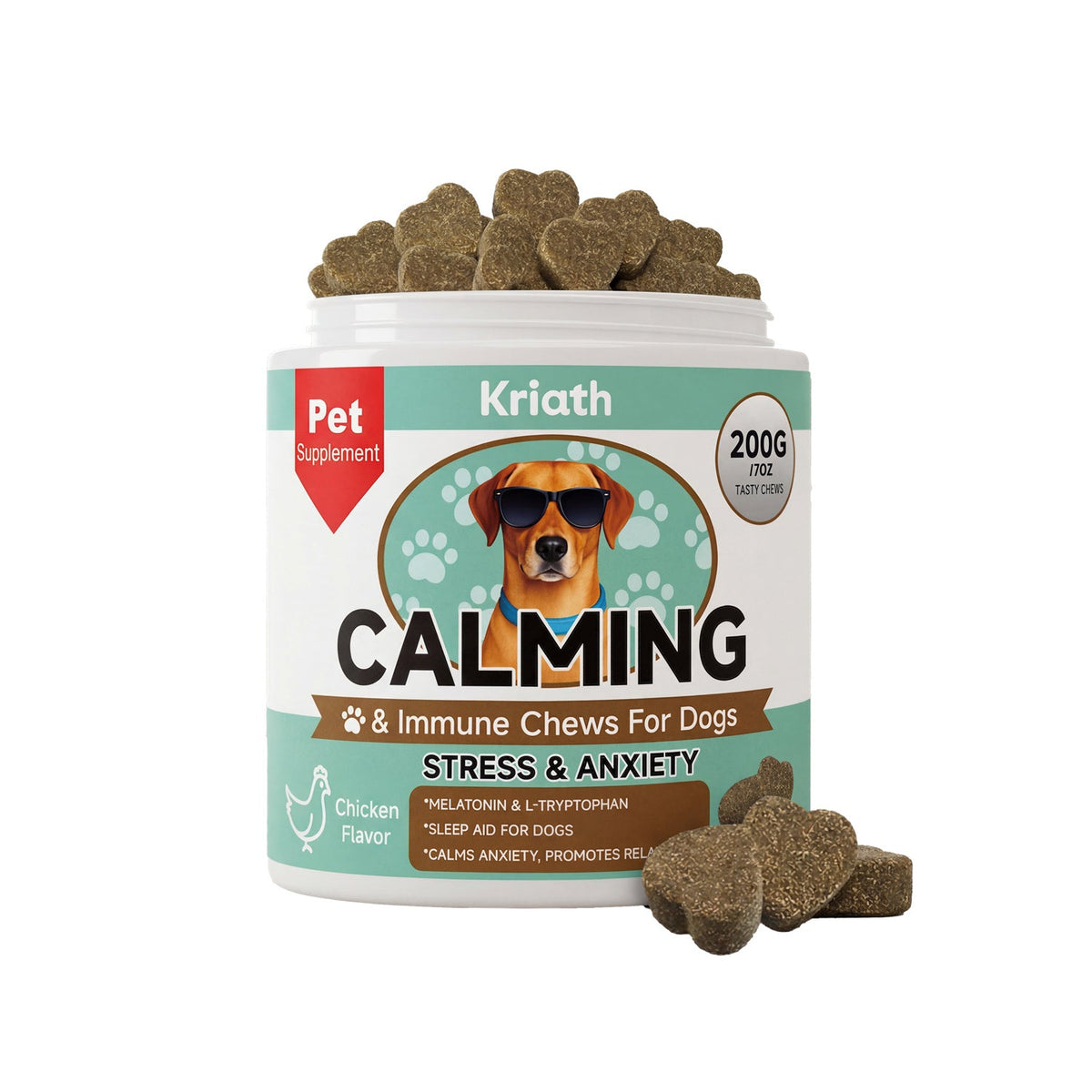 Dog Sedative And Immune Chewable Tablets
