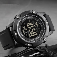 Mens Sports Electronic Silicone Strap Watch A Multifunctional