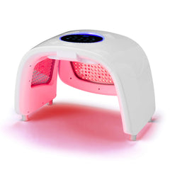 laser light therapy lamp showcasing vibrant pink LED lights and sleek design, perfect for at-home skincare treatments.