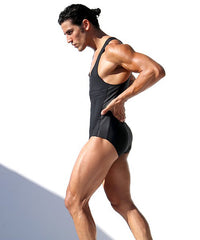 Ensemble débardeur et slip une pièce pour homme