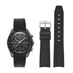Curved-end Strap 20mm Silicone Watch Band For Men