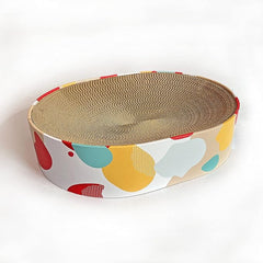 Cat Scratcher Lounge Bed - Lounge Couch for Indoor Cats Oval Shape 17"x13" Long Lasting Furniture