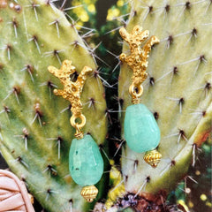 Fashionable Ocean Coral Stainless Steel Earrings