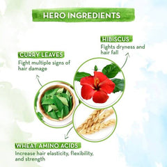 Shampoo réparateur des cheveux abîmés à l'hibiscus Mamaearth