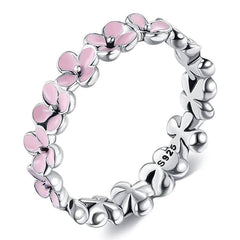 925 Sterling Silver Women Ring Romantic Plum Ring