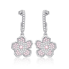 White Copper Electroplated With Thick Silver Personalized Earrings