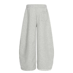 Starry Embroidery Fleece Lined Casual Pants For Women Loose Fit Trousers