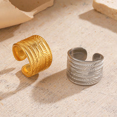 Minimalist-style Stainless Steel Ring For Women