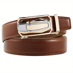 Ceinture élégante polyvalente décontractée et professionnelle pour homme, en cuir de vache double épaisseur, pour pantalon