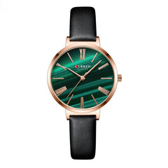 Womens Watch With A Small Dial And Leather Strap