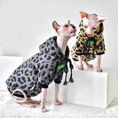 Pull léger en coton camouflage pour chat sans poils