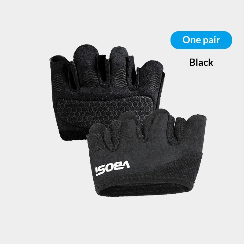Guantes de fitness con medio dedo, resistentes a callos, antideslizantes y transpirables
