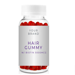 Hair Gummies With Micrograms Of Biotin And Vitamins