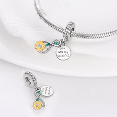 Sunflower-shaped Copper Bead Pendant Bracelet Accessory