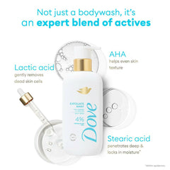 Dove Exfoliate Away Serum Body Wash with 4% Refining Serum + AHA
