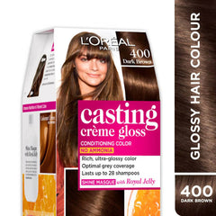 Coloration capillaire revitalisante Casting Crème Gloss L'Oréal Paris - 400 Brun foncé