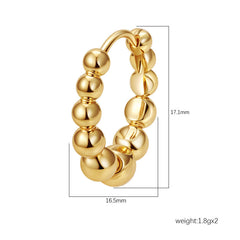 Womens Simple Stainless Steel Hoop Earrings