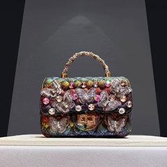 Fashionable Single-Shoulder Crossbody Bag With Diamond Pattern