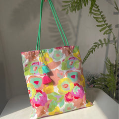 Floral-print Large-capacity Womens Shoulder Bag