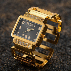 Fashionable Gold And Silver Womens Watch