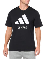 adidas Mens Tall Size Chicago Graphic T-Shirt White/Black