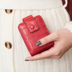 Trousse de maquillage élégante et pratique pour femme, idéale à emporter, au design créatif avec miroir intégré