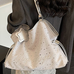 Star-print Tote Bag Womens Large-capacity Handbag
