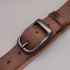 Ceinture pour homme en cuir pleine fleur avec boucle ardillon
