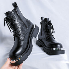 British-style Vintage Fashion Mens Side-zip Boots