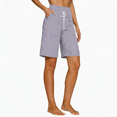 Short ample rayé taille haute