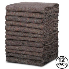 12 Pack Heavy Duty Moving Blankets 54” x 72” Shipping Furniture Protection Pads