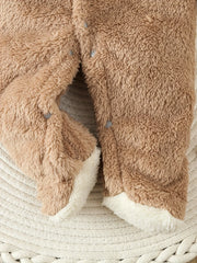 Newborn Baby Rompers Spring Autumn Warm Fleece Baby Boys Costume Baby Girls Clothing Animal Baby Pajamas Hooded Jumpsuits 0-1Y