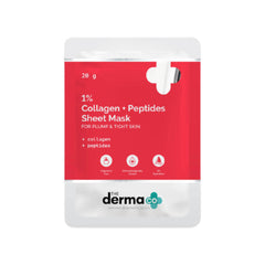 Mascarilla facial de lámina con colágeno + péptidos al 1% de The Derma Co