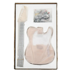 Unfinished DIY TL Electric Guitar Kit Mahogany Body Maple Neck