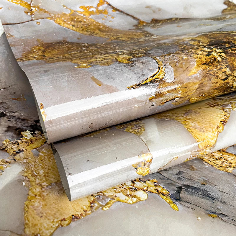 Waterproof High‑Temp Resistant Golden Marble Wall Sticker Self‑Adhesive Anti‑Oil Anti‑Scratch Easy Install Kitchen Backsplash