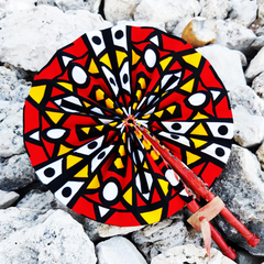 Zakia African Print Folding Hand Fan