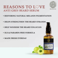 Sérum huileux anti-poils gris de la barbe Buddha Natural