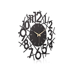 Muyika 41x41cm Modern Metal Silent Wall Clock - Large Decorative Timepiece for Home