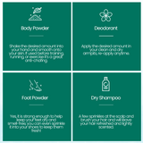 Multi-Use All-Natural Body Powder. Eco-Friendly.
