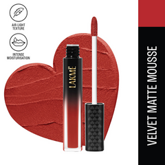 Lakme Xtraordin-Airy Velvet Matte Lip Mousse - The One Red