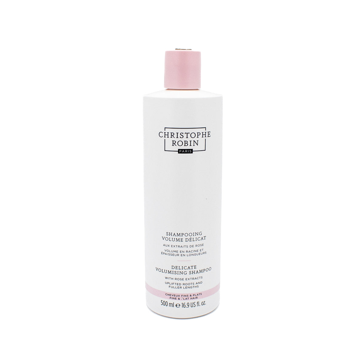 CHRISTOPHE ROBIN Shampooing délicat volumisant aux extraits de rose 16.9oz - Petite quantité manquante