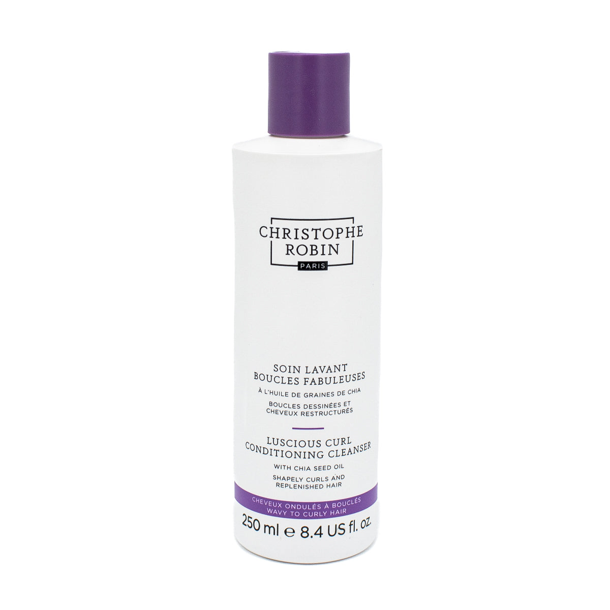 Limpiador acondicionador para rizos exuberantes de CHRISTOPHE ROBIN 8.4oz - Nuevo